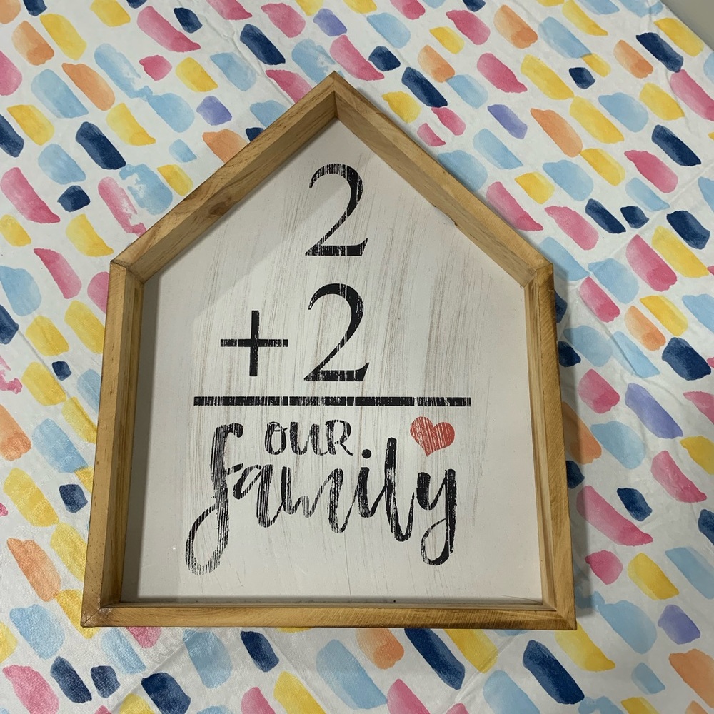 Wooden Family Sign with Heart Wall Decor from Kirklands